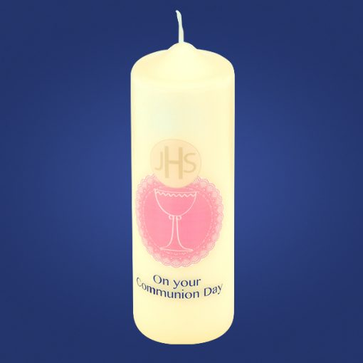 Pink Chalice Communion Candle