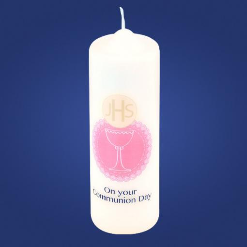 Pink Chalice Communion Candle