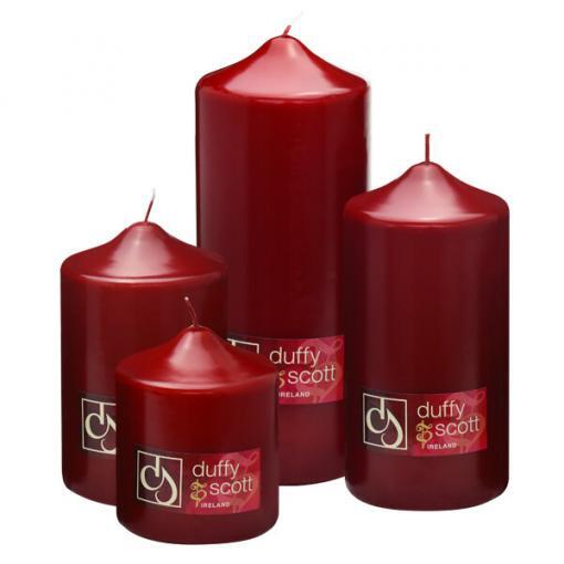 Red Claret Pillar Candles