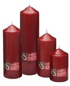 Red Claret Pillar Candles