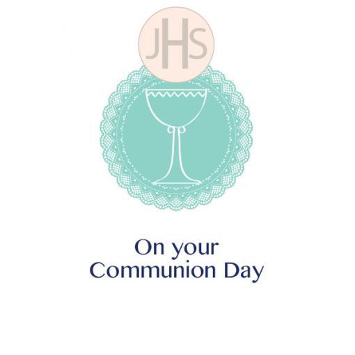 Printed Green Chalice <br/> Communion Candle <br/> Ivory - Image 3