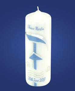 Blue PX Baptism Candle