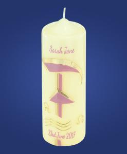 Pink PX Baptism Candle