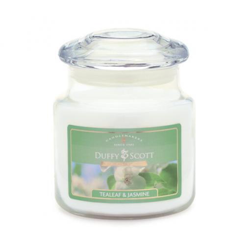 Tealeaf & Jasmine Scented Lidded Jar Candle