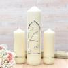 Silver Wedding Window Wedding Candle Set
