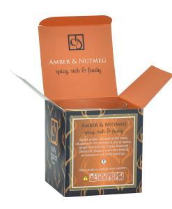Amber & Nutmeg Scented Tumbler Candle Box