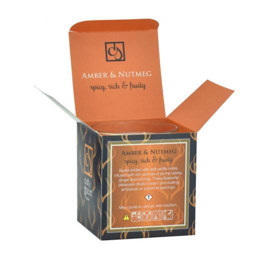 Amber & Nutmeg Scented Tumbler Candle Box