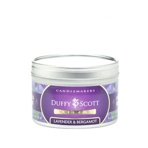 Lavender & Bergamot Scented Tin Candle