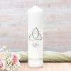 Silver Trinity Cross Wedding Candle