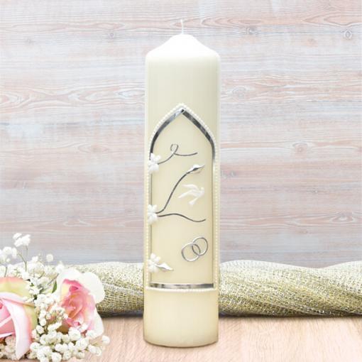 Silver Wedding Window Wedding Candle