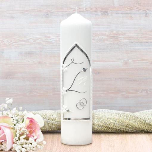 Silver Wedding Window Wedding Candle