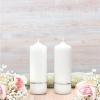 Silver Flat Band Wedding Side Candles
