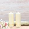 Gold Treble Band Wedding Side Candles
